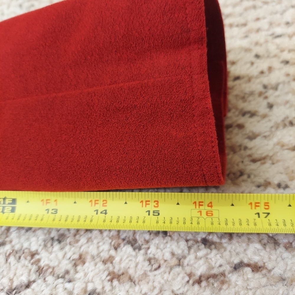 Blassport Ultra Suede Blazer Jacket Women Medium Red Long Sleeve DISCOLORED - Picture 13 of 15